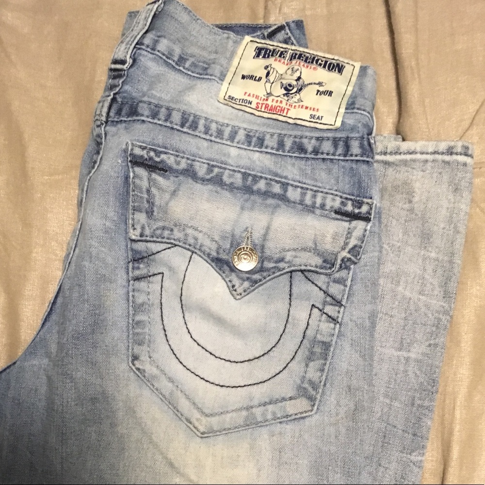 True Religion 32x32, light blue